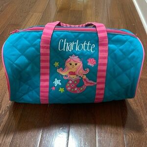 Charlotte personalized mermaid duffle